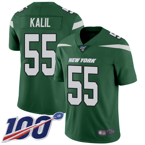 New York Jets Limited Green Youth Ryan Kalil Home Jersey NFL Football 55 100th Season Vapor Untouchable